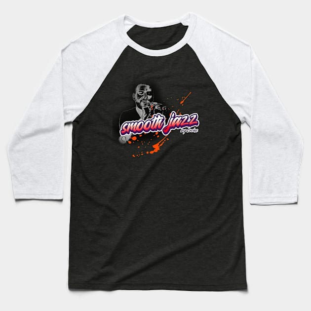 Smooth Jazz Baseball T-Shirt by Green Gecko Creative